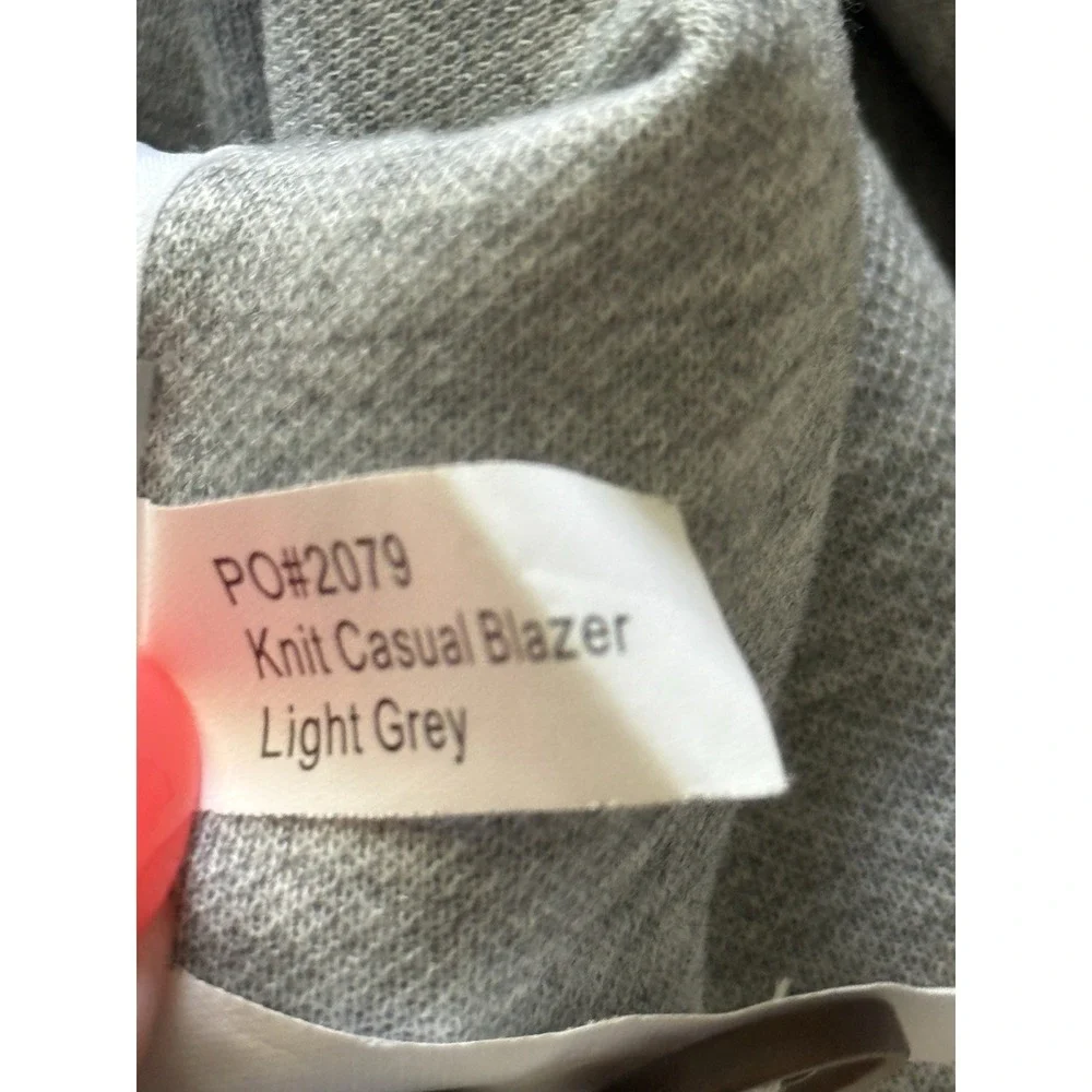 State‎ & Liberty Suit Jacket Mens 48 Gray Stretch 2 Button Casual Knit Blazer